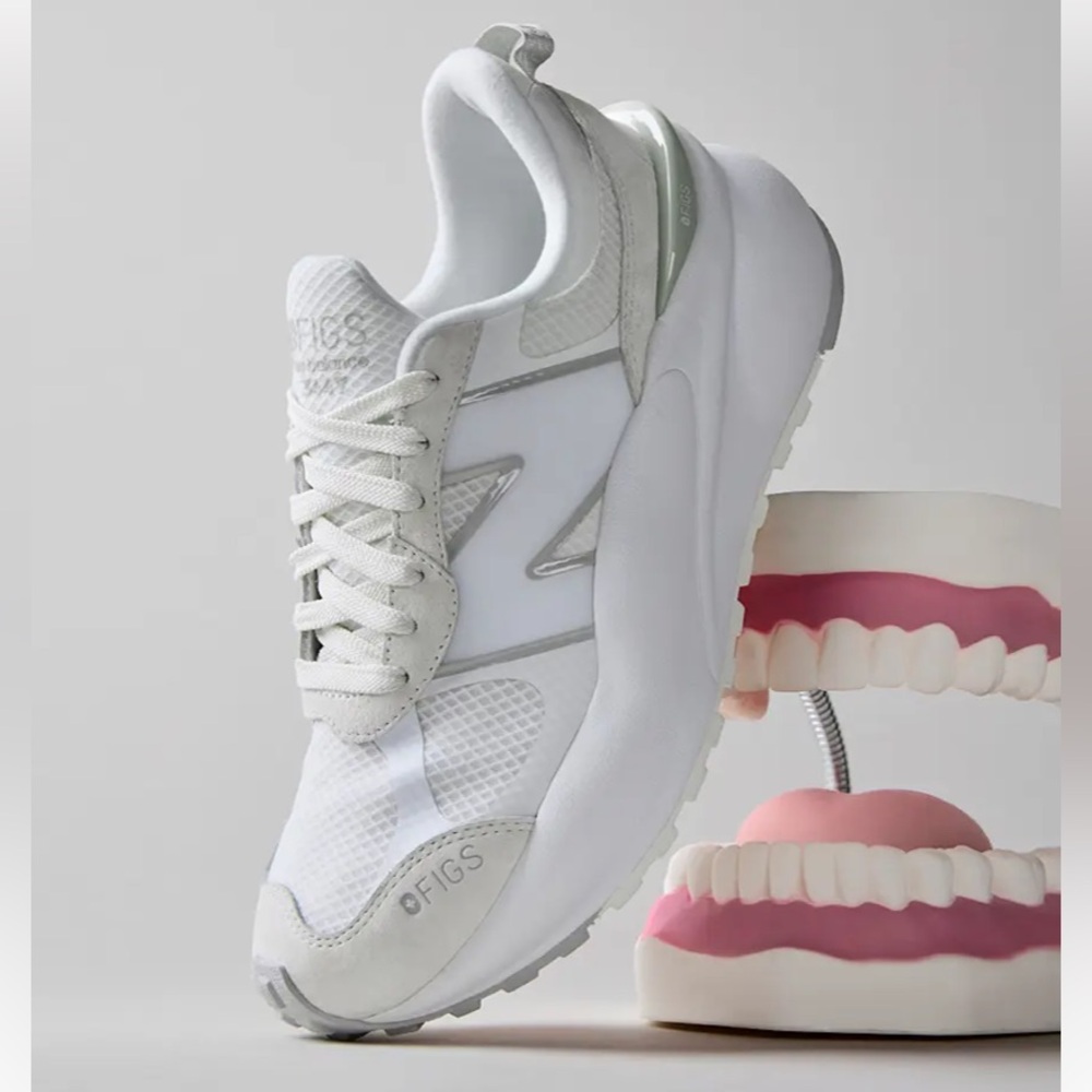 New Balance White Athletic Sneakers